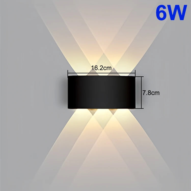 Up Down LED Wall Lamp Waterproof Modern Wall Light for Bedroom Living Room Corridor Balcony Indoor Outdoor Home Decor Lighting