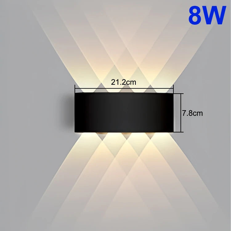 Up Down LED Wall Lamp Waterproof Modern Wall Light for Bedroom Living Room Corridor Balcony Indoor Outdoor Home Decor Lighting