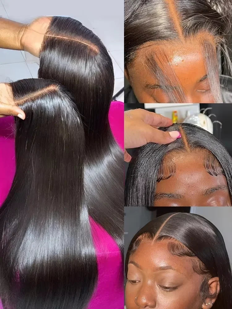 30 40 Inch Human Hair Wigs HD Lace Frontal Wig Bone Straight Transparent Brazilian Raw Lace Front With Baby Hair For Black Women