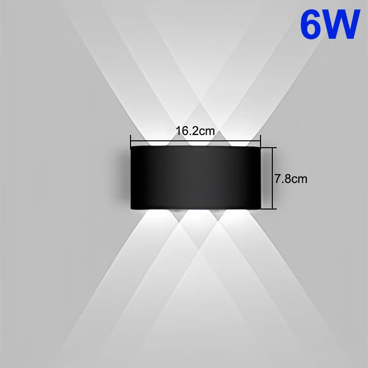 Up Down LED Wall Lamp Waterproof Modern Wall Light for Bedroom Living Room Corridor Balcony Indoor Outdoor Home Decor Lighting