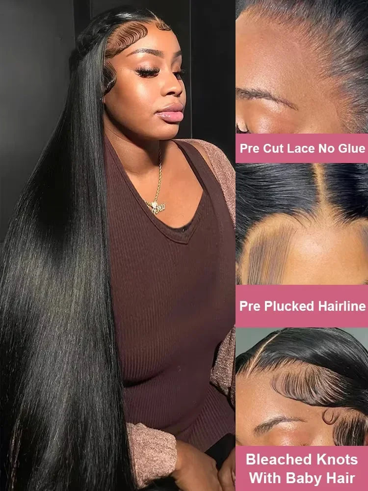 30 40 Inch Human Hair Wigs HD Lace Frontal Wig Bone Straight Transparent Brazilian Raw Lace Front With Baby Hair For Black Women